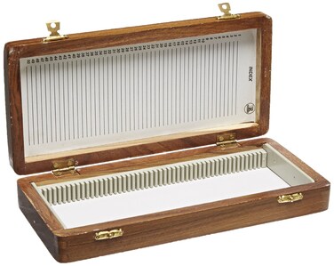 United Scientific WSB050 Wooden Slide Storage Box Holds 50 Slides