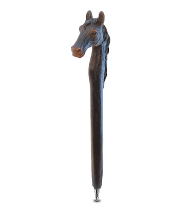 Planet Pens Horse Head Novelty Writing Pen  Cool Hand Pen with Unique Black Horse Head Design Adults and Kids Horse Journaling Pen for School or Office Ranch Life Fancy Note Taking Pen Accessory