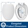 Mayfair Caswell Modern Toilet Seat Slow Close Easy Clean Plastic Elongated White