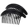 Camila Paris MP9782 French Hair Side Combs Black Curved Interlocking Combs French Twist Hair Combs Strong Hold Hair Clips for Women Bun Chignon UpDo Styling Girls Hair Accessories Made in France