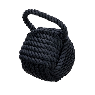 Nautical Rope Knot Decorative Cotton Door Stop Black