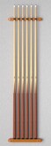 Fat Cat 2Piece Wall Mounted Hardwood BilliardPool Cue Rack Holds 6 Cues