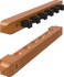 Fat Cat 2Piece Wall Mounted Hardwood BilliardPool Cue Rack Holds 6 Cues