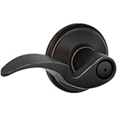 Schlage F40AVA716 Avanti Flat Wave Door Lever Lockset Aged Bronze