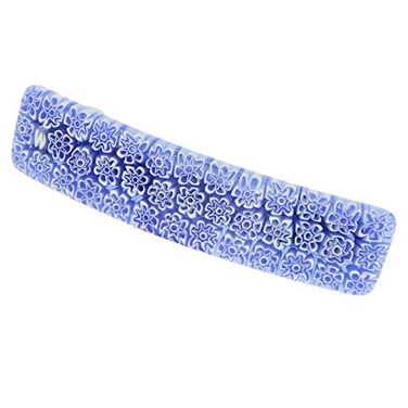 GlassOfVenice Murano Glass Millefiori Hair Clip  Tender Blue