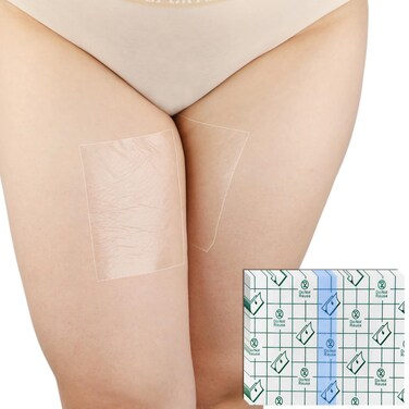 Thigh Lift Tape Transparent Lifting Adhesive Bandage Patch for Leg Body Sagging Skin Fat Cellulite Invisible Anti Chafing UltraThin Inner Paste Waterproof Pad Disposable 6x6 Pack of 50