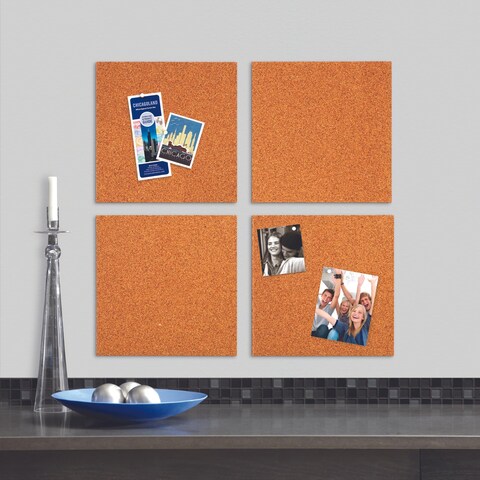 Quartet 12 in W x 12 in L Cork Brown Cork Wall Tile 4 each