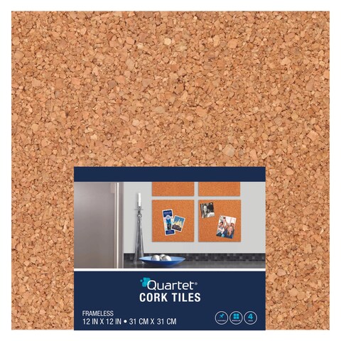 Quartet 12 in W x 12 in L Cork Brown Cork Wall Tile 4 each