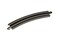 Bachmann Trains  SnapFit EZ TRACK 18 RADIUS CURVED TRACK  BULK 50 pcs  STEEL ALLOY Rail With Black Roadbed  HO Scale