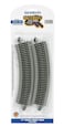 Bachmann Trains  SnapFit EZ TRACK 15 RADIUS CURVED TRACK 4card  NICKEL SILVER Rail With Gray Roadbed  HO Scale