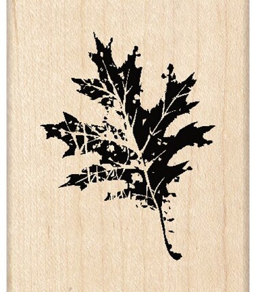 Inkadinkado Wood Mounted Rubber Stamp G Oak Leaf