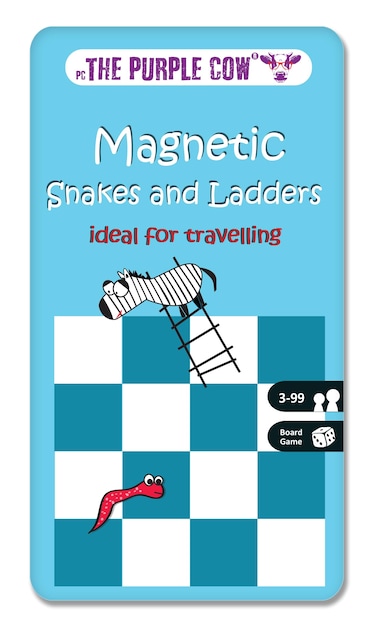 The Purple Cow Magnetic Travel Snakes  Ladders