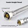 Plumb Pak PP23808 Ez Faucet Supply Tube 38 X 12 In Compression X Fip 30 In L Stainless Steel 30 Inches