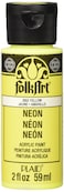 FolkArt Neon Acrylic Paint in Assorted Colors 2 Ounce 2853 Neon Yellow