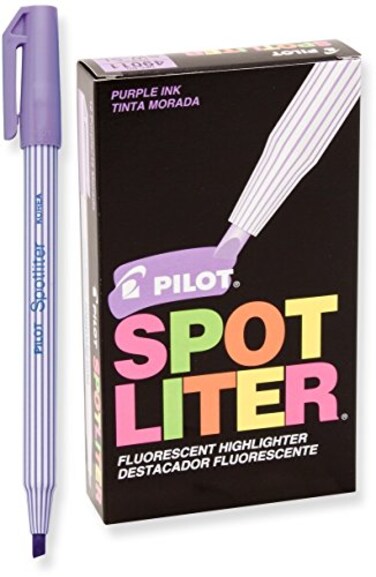 Pilot Spotliter Fluorescent Highlighters Chisel Tip Purple 12Pack 49011