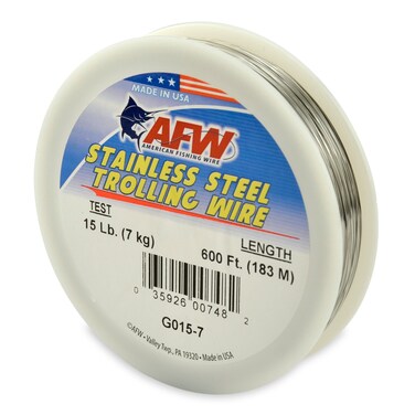 American Fishing Wire Stainless Steel Trolling Wire Single Strand Bright Color 20 Pound Test 300Feet