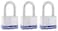 Master Lock 5TRILFPF Outdoor Padlock with Key 3 Pack KeyedAlikeSilver