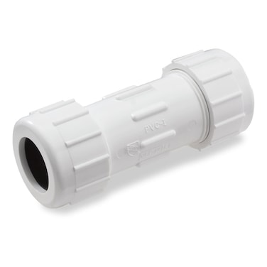 NDS CPC1000 PVC Compression Coupling Pipe Connection Compression Fitting IPS Coupling 1Inch IPS UC White