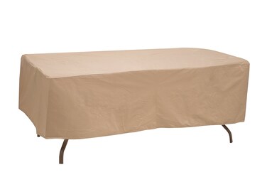 Protective Covers Weatherproof Table Cover 72 Inch x 76 Inch OvalRectangle Table Tan  1150TN