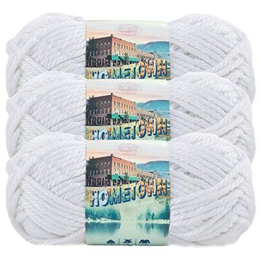 Lion Brand Hometown Yarn 3Pack New York White 135100