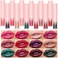 Dulele 12 PCS Diamond Glitter Liquid Lipstick Set Long Lasting  NonStick Cup Metallic Shimmer Matte Full Colour Tinted Lipstick Lip Gloss Highly Pigmented Shinning Lipstick