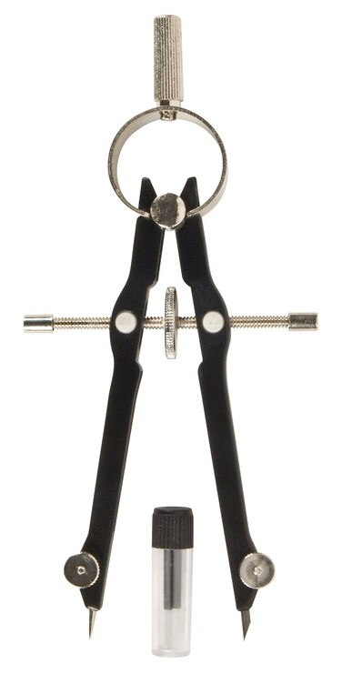 ALVIN Bow Compass and Divider Pivot Point Model 494 Ideal Compass for Geometry Drafting and Engineering Drawing and Architecture Tool Metal  5 Inches