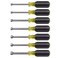 Klein Tools 65160 Tool Set Made in USA Metric Nut Driver Set Sizes 5 55 6 7 8 9 and 10 mm 3Inch ChromePlate Hollow Shafts 7Piece