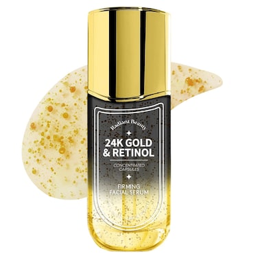 RADIANT BEAUTY 24K Gold  Retinol Firming Facial Serum  Deeply Moisturizing Brightening  Protecting  Helps Diminish Dark Spots  Wrinkles  Made in Korea  50mL  169 floz
