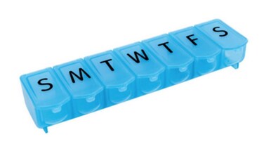 Apex Healthcare Products Ultra BubbleLok 7Day Pill Organizer Extra Large