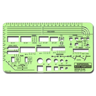 Rapidesign Office Plan Template 18 Inch Scale 1 Each R610