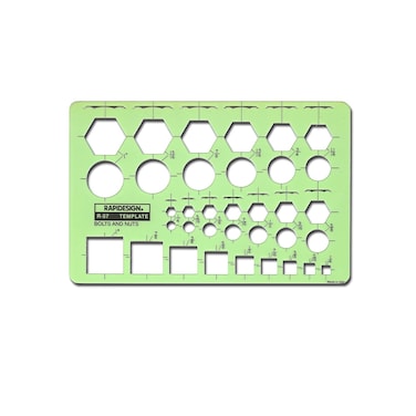 Rapidesign Bolts and Nuts Template 1 Each R57