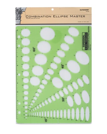 Rapidesign Combination Ellipse Master Template 1 Each R479