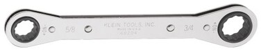 Klein Tools 68205 Ratcheting Box Wrench Made in USA 1116Inch x 34Inch with Reverse Ratcheting and Chrome Plated Finish