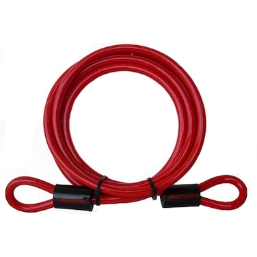 Winner International The Club UTL904 Woven Steel Security Cable Lock with Braided Core Red