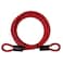 Winner International The Club UTL904 Woven Steel Security Cable Lock with Braided Core Red