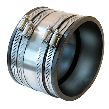 Fernco 100244RC Shielded PVC Pipe Coupling for Clay to Cast Iron Plastic or Steel Plumbing Connections