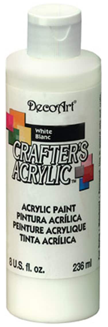 DecoArt Crafters Acrylic AllPurpose Paint 8oz White