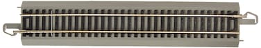 Bachmann Trains  SnapFit EZ TRACK 9 STRAIGHT TRACK  BULK 50 pcs  NICKEL SILVER Rail With Gray Roadbed  HO Scale