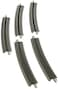 Bachmann Trains  SnapFit EZ TRACK 3550 RADIUS 18 DEGREE CURVED TRACK 5card  NICKEL SILVER Rail With Gray Roadbed  HO Scale  Grey