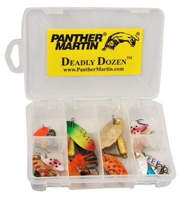Panther Martin DDMO Deadly Dozen Spinners Fishing Lure Kit  Assorted  Pack of 12