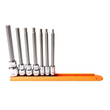 Mayhew Tools 16034 Metric Hex Insert Socket Bit Set Chrome 7Piece MediumLength