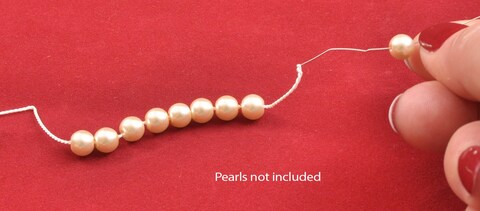 Bead Buddy 07mm Natural White Silk Cord Thread with Attached Needle  Ideal for Jewelry Making  2m Long