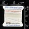 Bead Buddy 07mm Natural White Silk Cord Thread with Attached Needle  Ideal for Jewelry Making  2m Long