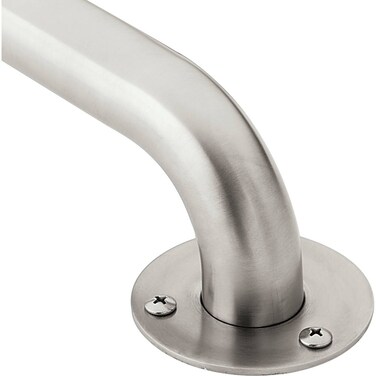 Moen R7424 Bathroom Safety 24Inch Stainless Steel Bathroom Grab Bar with Exposed Screws Stainless