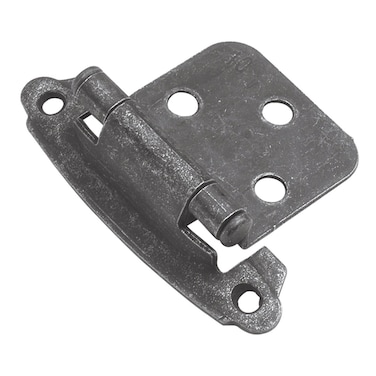 Hickory Hardware P244VP Variable overlay  Traditional Cabinet with 170 Opening SelfClosing Surface Mount Face Frame Hinge  Easy Installation  Vibra Pewter Finish 1 set of Pair