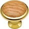 Hickory Hardware P427OAK 138Inch Wood Grain Cabinet Knob Oak