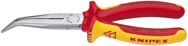 KNIPEX Tools  Long Nose Pliers With Cutter 40 Degree Angled 1000V Insulated 2628200SBA