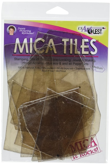 US Artquest Mica Tile Medium Pieces 1Ounce Approx 5Inch by 6Inch