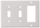 Leviton 80421W 2Toggle 1DecoraGFCI Device Combination Wallplate
