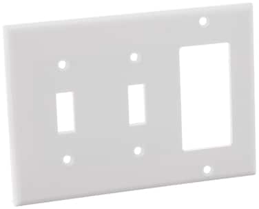 Leviton 80421W 2Toggle 1DecoraGFCI Device Combination Wallplate